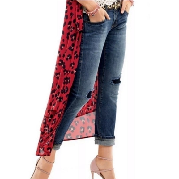 CAbi 5695 Distressed Patch Slim Boyfriend Jeans - Picture 9 of 9